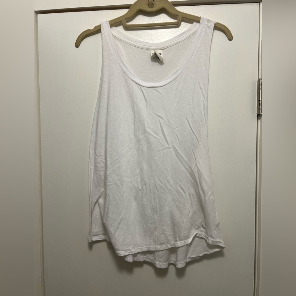 PINK White Loose Tank
